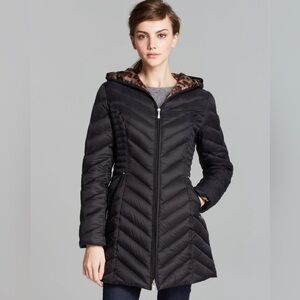Laundry By Shelli Segal Down Puffer Jacket Lightweight Packable Black Size Med